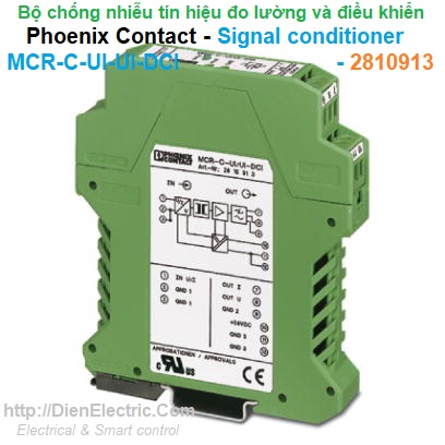 Bộ chống nhiễu tín hiệu đo lường và điều khiển - Phoenix Contact - Signal conditioner - MCR-C-UI-UI-DCI - 2810913